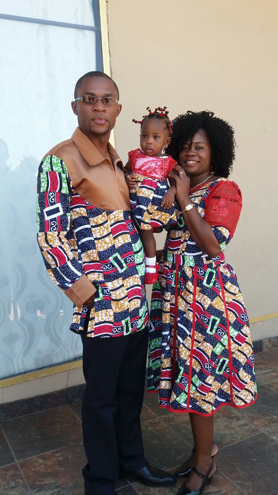 Family in African attire