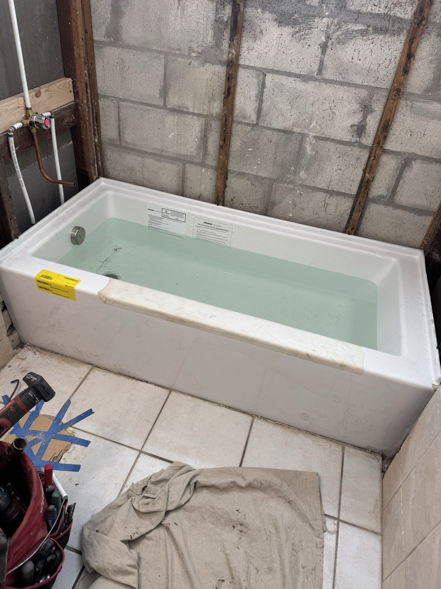 Tub Install — after