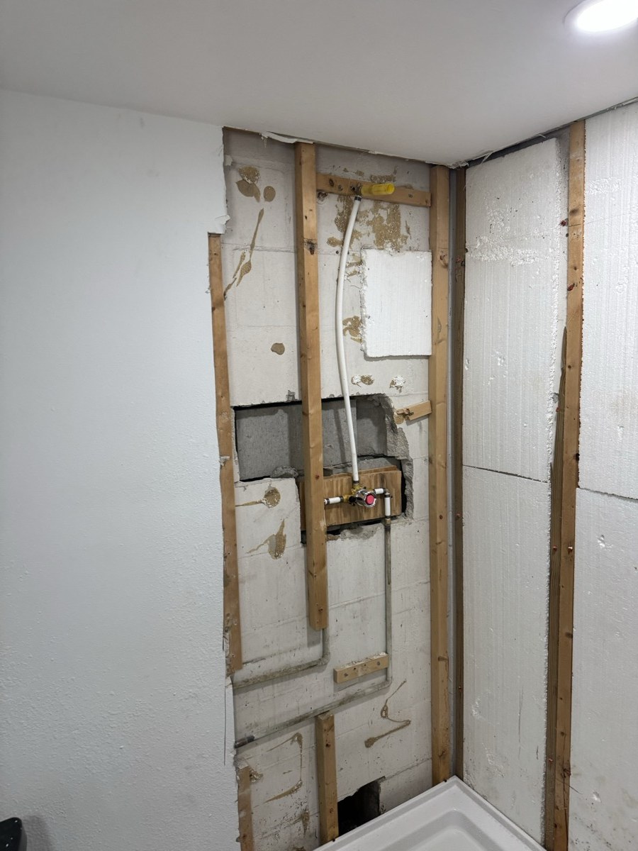 Tub Install — before