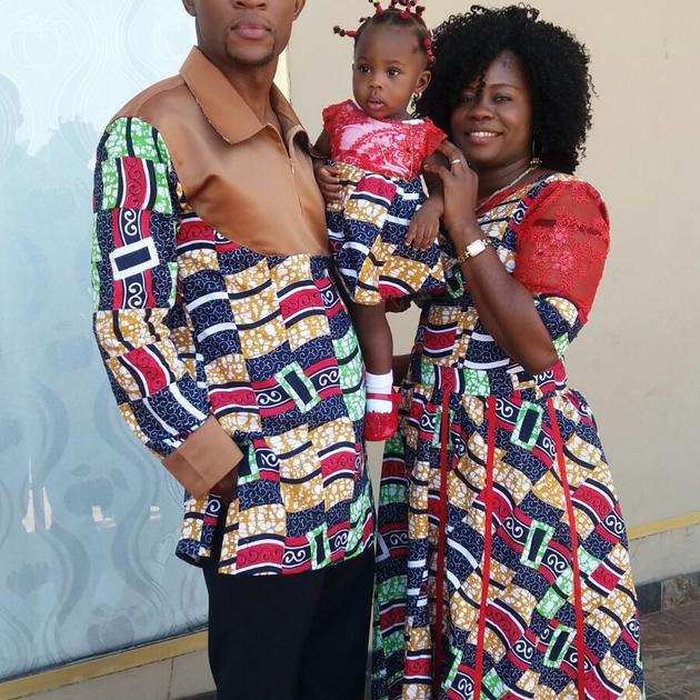 Family in African attire