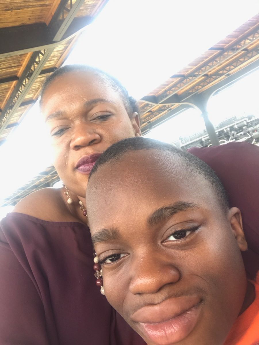 Therese with her son