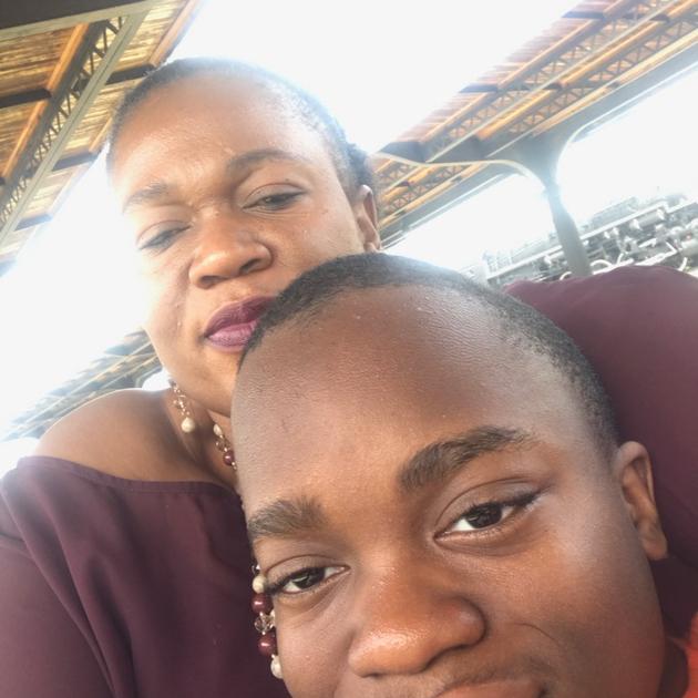 Therese with her son